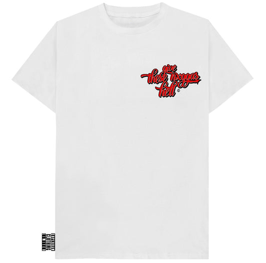 GIVE THESE NxGGAS HELL© TEE - WHITE/RED