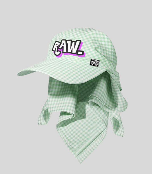 RAW. CHECKERED SUN CAP - GN