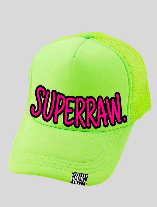 SUPERRAW. TRUCKER CAP - GN/PK