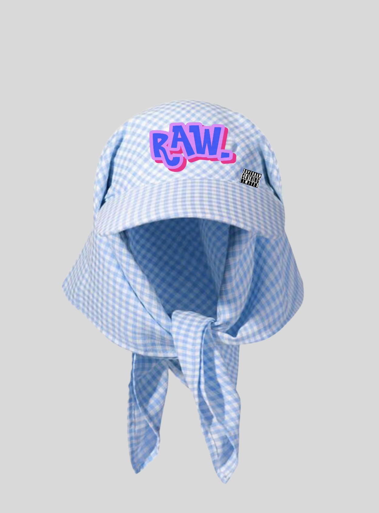 RAW. CHECKERED SUN CAP - BL