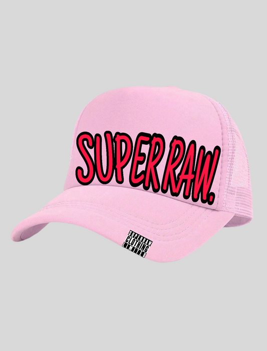 SUPERRAW. TRUCKER CAP - PK/RD