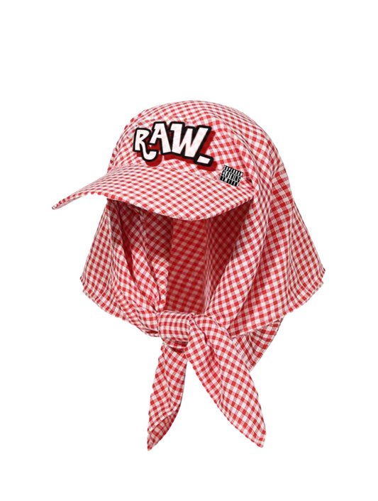 RAW. CHECKERED SUN CAP - RD