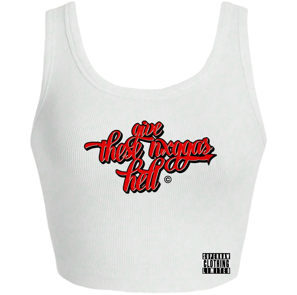 GIVE THESE NxGGAS HELL© VEST - WHITE/RED